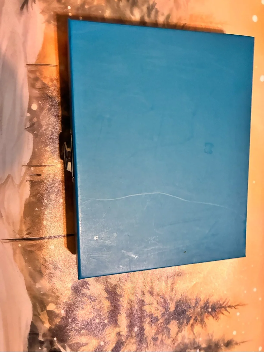 Blue Patterned Decorative Storage Box by